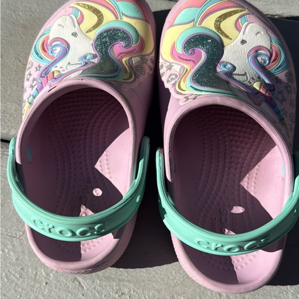 CROCS Kids' Pastel Pink and Mint Clogs